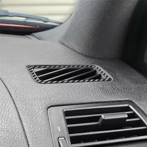 A59X-Carbon Fiber For BMW X5 E53 2000-2006 Dashboard Side Air Vent Outlet Cover Trim Interior Access