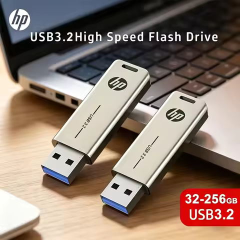 HP 256GB USB 3.2 Metal Flash Drive High-Speed Retractable Pendrive for PC Car Stereo 128GB 64GB 32GB