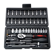 46pcs Socket WRENCH Set Chrome Vanadium Socket Set Tool Box Set Box Socket Set Hand Tools Ratchet So
