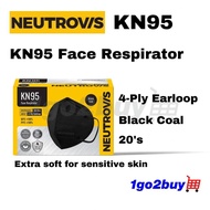 Neutrovis KN95 Face Respirator 20s - Black Coal