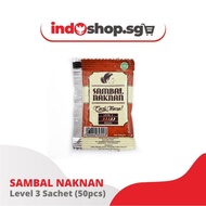 Chili Ready to eat | Sambal Naknan Sachet Level 3 50pcs at 12gr | Sambel | Indonesian Chili  indosho