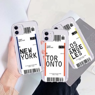 Casing OPPO  Realme Narzo 20 7i  C17 C11 Reno4 a91 A8 A31 A52 A72 A92 A5 A9 2020 A1K  C2 5 5S F11Pro A5S A7 Reno 2F  Air tickets Label Letter  Soft TPU  Cover Shockproof  Case