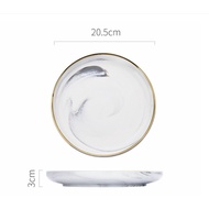[LOVITA] 7" 8" 10" Nordic Style Marbling Shallow Plate
