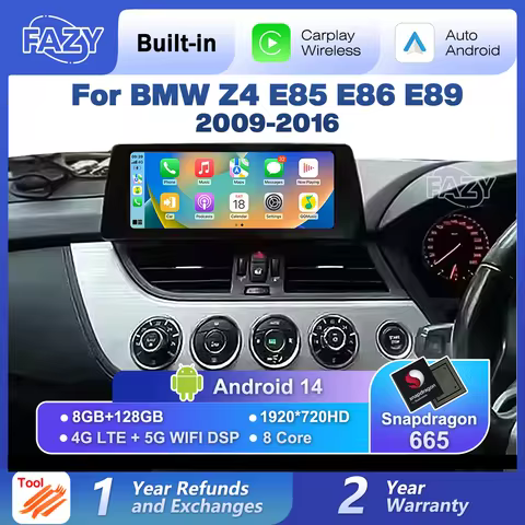 Android 14 Wireless Carplay Touch Screen For BMW Z4 E89 E85 E86 2009-2016 4G Car Radio Multimedia Pl