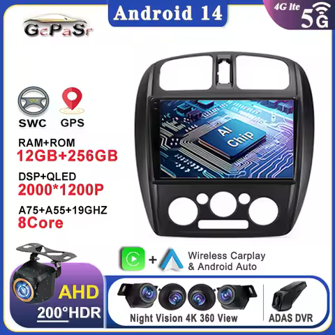 Android 14 Car Radio Multimedia Video Player For Mazda 323 BJ 2000 - 2003 Navigation Stereo Head Uni