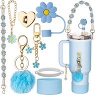 Stanley Cup Accessories With Handle Strap - Including Straw Topper, Boot, Keychain Charms for Stanle