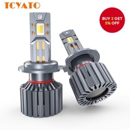 TCYATO H4 Led Bulb H11 Led Bulb Led Bulbs for Cars, Integrated High and Low Beam, 3 Colors with Remo