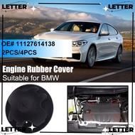LET 2pcs/4pcs Trim Rubber Mount, 11127614138 Black Engine Top Cover, Auto Accessories Rubber Bump Stop for BMW 1 2 3 4 5 6 7 Series /X1 X2 X3 X4 X5 X6 Mini