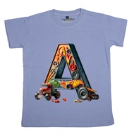 Boys and Girls T-shirts with Letter A Motif Combed 30s | Fashion Fashion