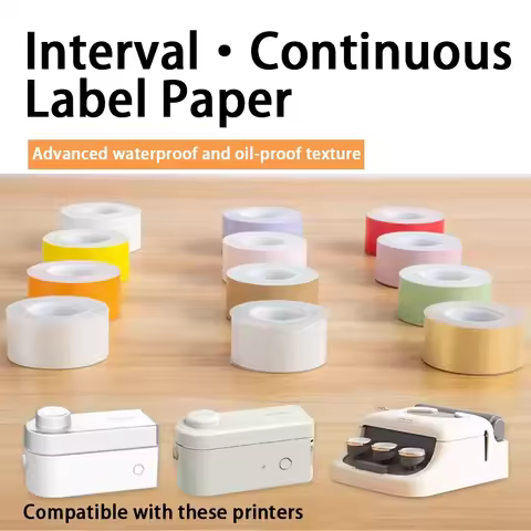 1Roll 16mm*4m Adhesive Label Maker Paper Suitable for MAKEID M1/L1/E1 Mini/Mini HD Laminated Office 