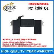 A1965 11.4V 49.9Wh 4379mAh Genuine Original Laptop Battery For Apple MacBook Air 13" 2018 2019 A2179