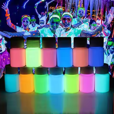 8 Colors Super Bright Luminous Epoxy Resin Pigment Glow in The Dark Liquid Colorant Body Art UV Body