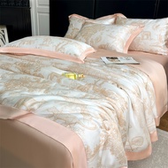 Ready to Ship Silky Ice Silk Thin Summer Quilt Thin Blanket Comforter Duvet Single/queen/king Size Q