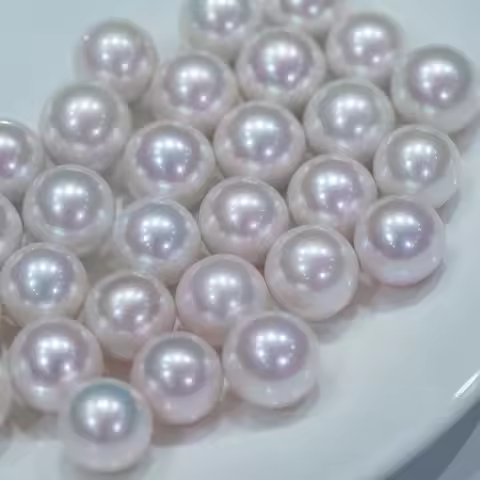 Natural 11-12mm White Round, Strong Light, Fine Blemishes, Pearls, Loose Pearl Particles Wholesale