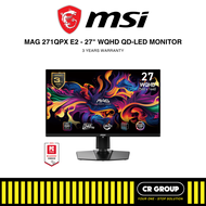 MSI MAG 271QPX E2 - 27 "WQHD QD-LED Monitor-kadar Refresh 240Hz-0.03ms masa tindak balas (3Yrs MSI)