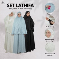 Hanna Mirae LATHIFA Set Abaya+ Mini Telekung Berpoket Umrah Haji Travel Hadiah VIP Lembut Sejuk Cant
