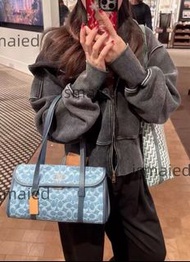 Coach蔻馳Bridget牛仔香布蕾法棍包