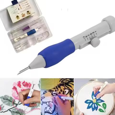 DIY Embroidery Punch Needle Kit Embroidery Pen Set Clothes Embroidery Knitting Sewing Needle Stitchi