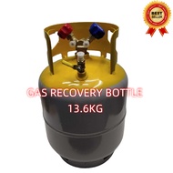Aircnd Gas recovery bottle (13.6KG) double valve/red vapor/blue liquid/refill gas/empty bottle/R134/