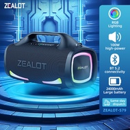 ZEALOT S79 Portable Bluetooth Speaker 24000mAh Power Bank? Dual Bass Subwoofer 80W Loud Sound, Water