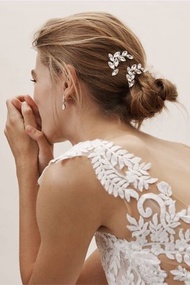 全新 Swarovski 水晶 BHLDN Hair Combs Silver 新娘頭飾 髮飾 髮叉