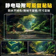 Electrostatic Stickers Fish Tank Background Paper 3d Three-Dimensional High-Definition Pattern Stick