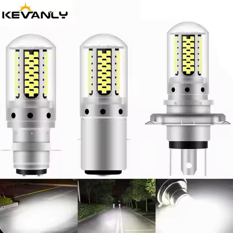 1pcs BA20D P15D H4 Led Motorcycle Headlight LED Moto H6 LED 108SMD Motorcycle Headlight Bulbs Motorb