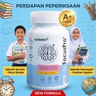 BeFocusPro+ Persiapan Peperiksaan | Fokus Belajar & Kuatkan Ingatan | Pelajar Sekolah 7+ | 30 Tablet