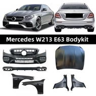 Mercedes E-Class W213 E63 Bodykit Bumper E200 E300 2016-2020 Diffuser Hood Bonnet Fender Accessories