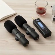 K35 2.4G Wireless Clip-on Lavalier Mic 3.5mm Plug Omnidirectional Mic for Camera & Speaker