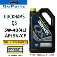 Duckhams QS FULLY SYNTHETIC 5W-40 SN/CF Motor / Engine Oil Fully Syntetic ( 5W40 / 5W 40 ) 4L