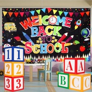 Happy Back to School Party ABC, 123 Balloon Box go to School background clothParty Decoration Props
