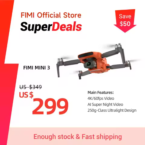 FIMI MINI 3 new Camera Drone 249g 4K 60fps AI Super Night Video 9KM flight distance 1/2-inch 48MP Se