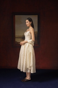 Đầm hoa midi hai dây cúp ngực dáng xoè THE COUNTRY Ophelia Midi Dress vải cotton xô