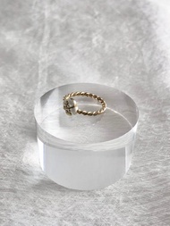 【VintageShop solo 日本直送中古包專賣店】CHANEL 香奈兒 戒指 復古金色山茶花 經典 絕版