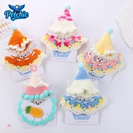8 ️ ⃣ Cute Cat Birthday Hat Saliva Towel Pet Party Dress Up Atmosphere Photo Handmade Decoration Pet