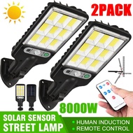 8000W Solar Light Lampu LED Solar Taman Street Solar Light Outdoor Lighting Motion Sensor Light Remo