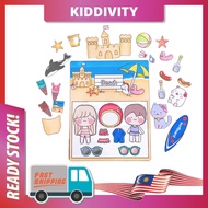 (DIY PACK) BEACH BUSY BOOK l DOLL PAPER BOOK l DIY BUSY BOOK l QUIET BOOK l KID ACTIVITY BOOK