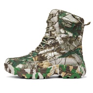 High-Top Camouflage Desert Boots Mens Outdoor Hunting Boots Thickened Military Boots Canvas Upper Ru