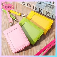 NQSW Women Men Metal Multifunctional Office School PU Leather Work Card Holder ID Business Case Name