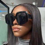 TRENDWATCHER 1pc rama-rama besar bentuk cermin mata hitam wanita bergaya dengan kes percuma dan kain pencuci