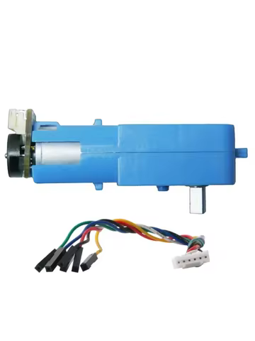 TT Encoder Motor, 1:90 Half-Metal Gearbox, 12PPR Hall Encoder, Metal Shaft DC Geared Motor, DC 3-12V