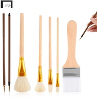 7 Pieces  Glaze Tools, Pottery Supplies Different Shapes of Pottery Glaze Brushes for Pottery Acryli