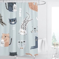 文創浴簾-快樂貓貓