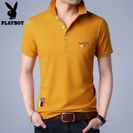 100% Cotton Polo Shirts for Men Short-sleeved T-shirt New Solid Color Polo Shirts