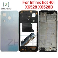 For Infinix hot 40i X6528 X6528B Battery Back cover Housing middle frame + Button + LCD Front frame