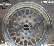 【台灣輪胎王】FONYEE品牌 網狀內凹 16吋 鋁圈 4X100/114 7.5J 銀車邊