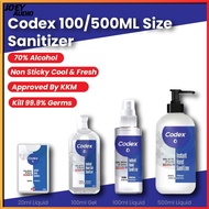 CODEX 70% Alcohol Instant Hand Sanitizer KKM/MOH Approved!  CODEX 70%酒精洗手液 KKM/MOH 认证！