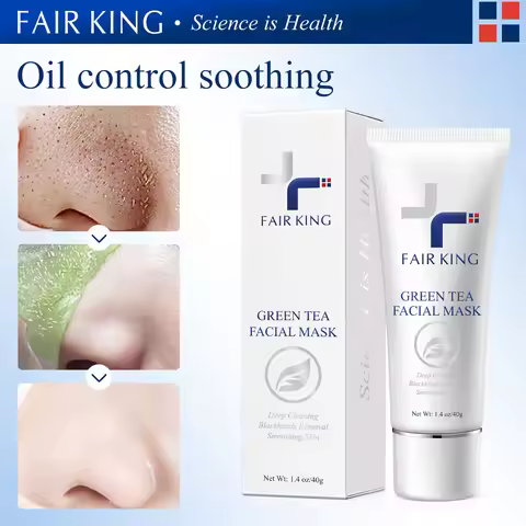 FAIR KING Green Tea Mask Blackhead Nose Oil Control Mask Deep Pore Cleansing Dirt and Blackhead Remo