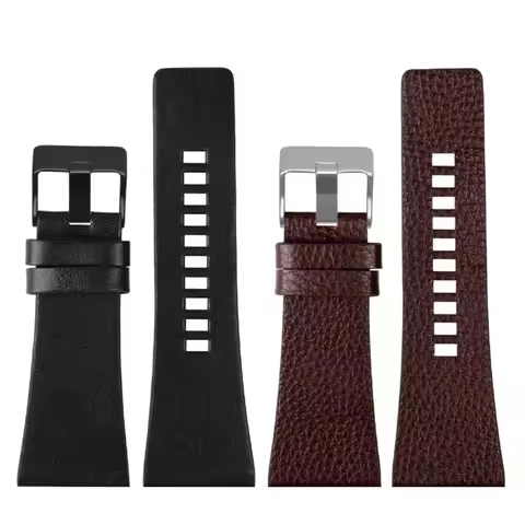 Lychee Patterned Cowhide Watch Strap for Men Diesel dz4318 dz7396 dz1206 dz1399 dz1405 Calfskin Plai